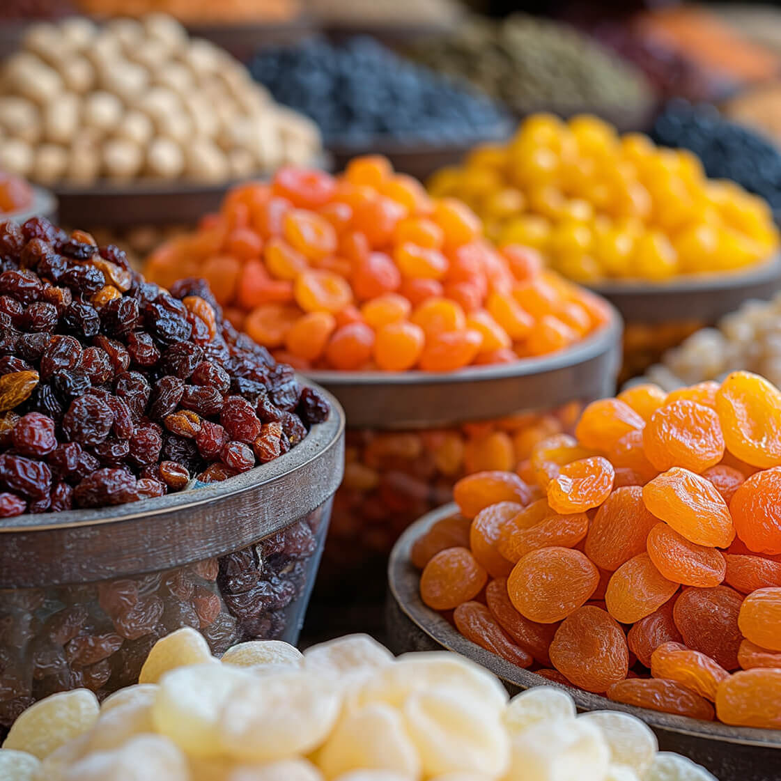 close up dried fruit